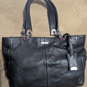 Calvin Klein Black Leather Tote